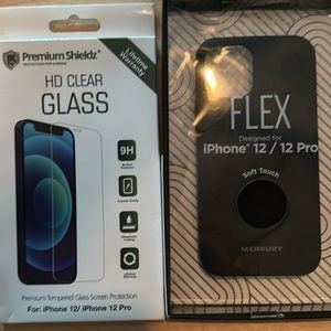 Brand new case and glass protector for iPhone 12 and 12pro